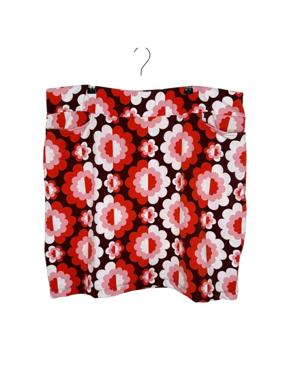 Lesley Evers Stretch Floral Print Mini Skirt, 2X